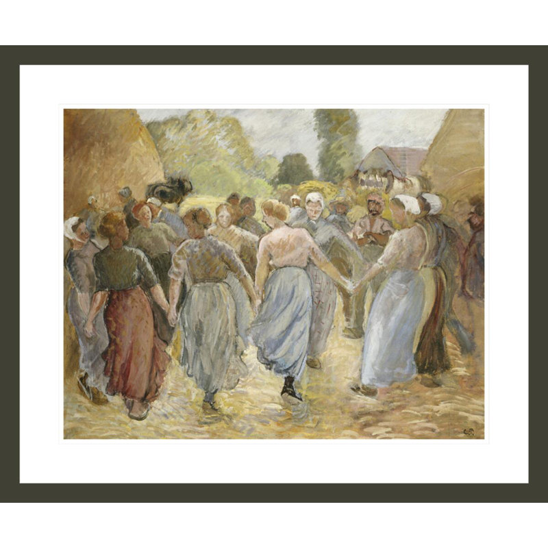 «The Circle» par Camille Pissarro, impression giclée sur cadre, H 23,5 po x l 28,15 po