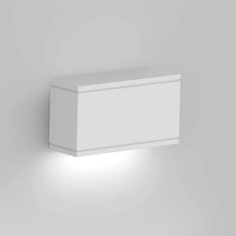 Luminaire à cloison d'extérieur 2 lumières Rubix, Blanc