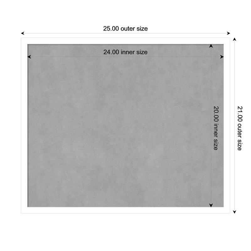 Tableau magnétique blanc Svelte, 21" H x 25" W