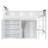 Twin Size Loft Bed with Storage Cabinet, Wardrobe and LED, White and Espresso-2098741683-2098741681