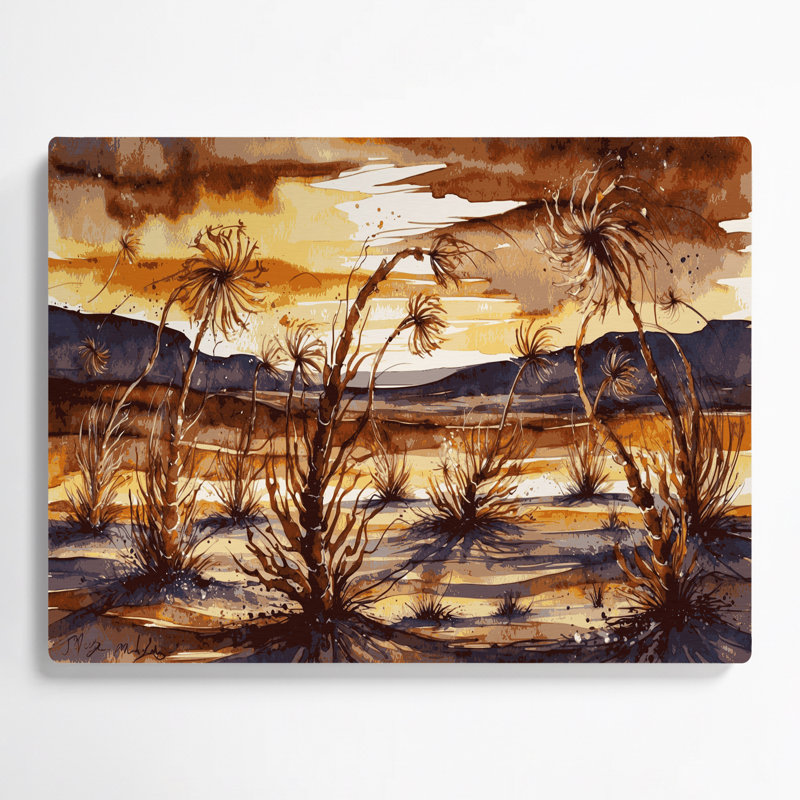 Art mural en métal noir Southwestern Plants Tumbleweed 195, H 20 po x l 24 po