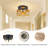 Boho Semi Flush Mount Ceiling Light,With Hand-Woven Hemp Rope Shades,Coastal Woven Ceiling Light Fixture For Kitchen/Living Room/Porch