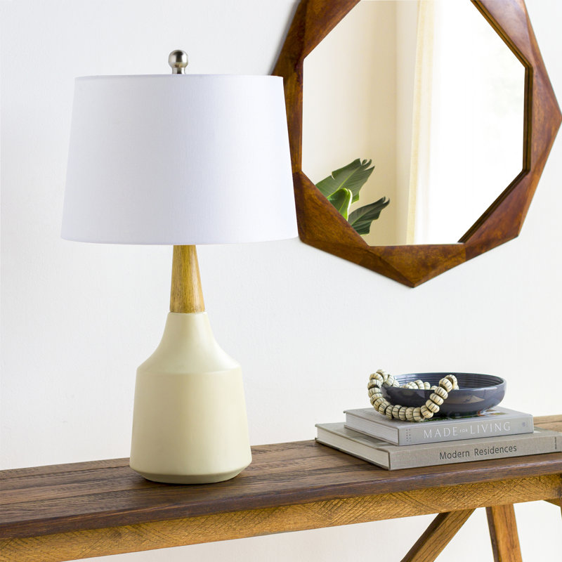 Lampe de table 26 "Scotia, Crème, crème, Gris