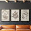 Midnight Tulip III - Ensemble de 3 cadres photo sur toile-856270417-856270381