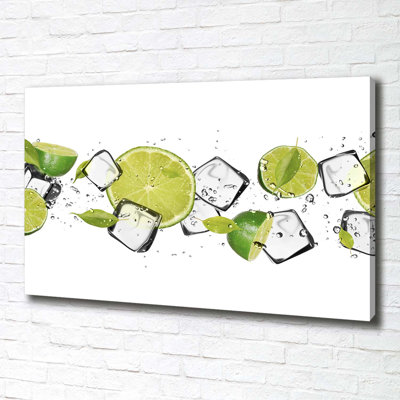 Lime With Ice - No Frame Print on Canvas