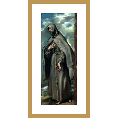 St.Francis of Assisi (c.1182-1220) by El Greco - Giclee Framed Print