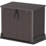 4 ft. 3 in. W x 2 ft. 5 in. D Plastic Horizontal Garbage Shed