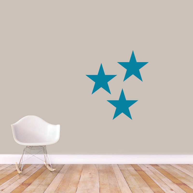 Adhésif décoratif étoiles, Bleu sarcelle