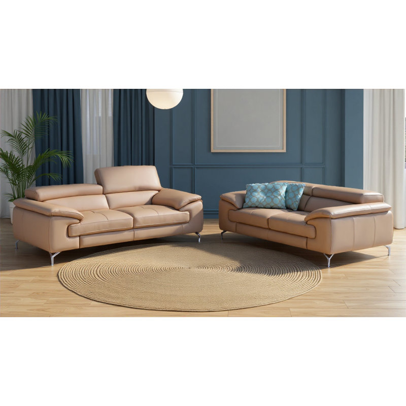 Newcastle 2 - Piece Living Room Set, Peanut Leather