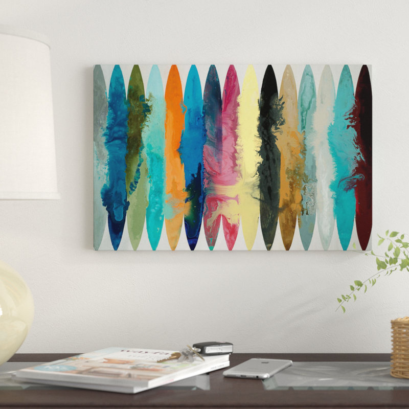 «Waves Of Color» par Randy Hibberd, impression sur toile tendue, H 8 po x l 12 po x P 0,75 po, Toile tendue, Pas de tapis