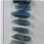 Panneau de décoration murale encadré en agate bleue encadrée