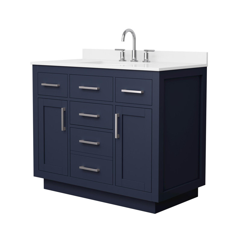 Beckett TK 42'' W Vanity, Brushed Nickel, 8" Center