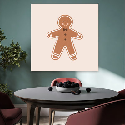 «Christmas Gingerbread Man Abstract Contemporary Landscape Nature», reproduction d'art murale