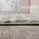 Petra Abstract Stripe Geometric Shag Gray/Ivory Rug