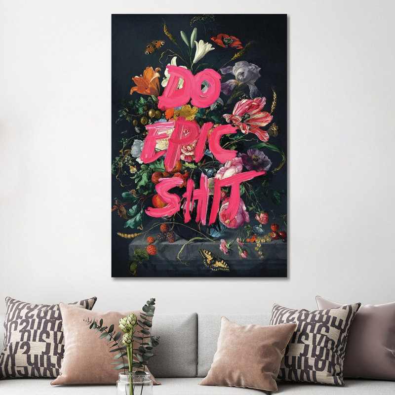 «Do Epic Shit» par Jonas Loose, reproduction sur toile, Toile tendue, H 48 po x l 32 po, Sans cadre