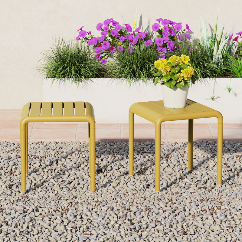 Table d'appoint Delron, Jaune