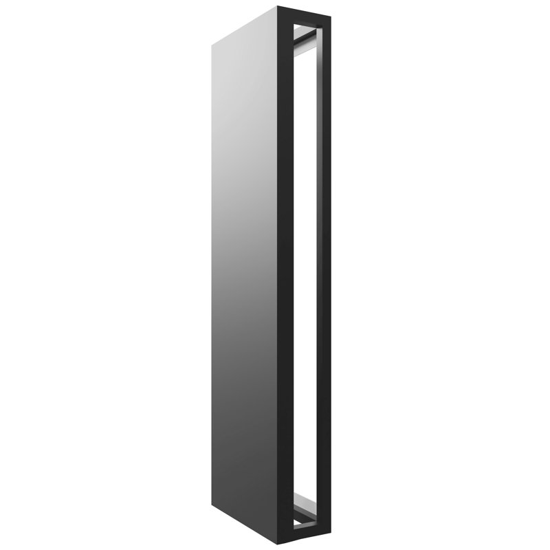 Applique murale encastrée à 1 lumière DEL à intensité variable Gunnur, Noir, H 17 po x l 8 po x P 4 po