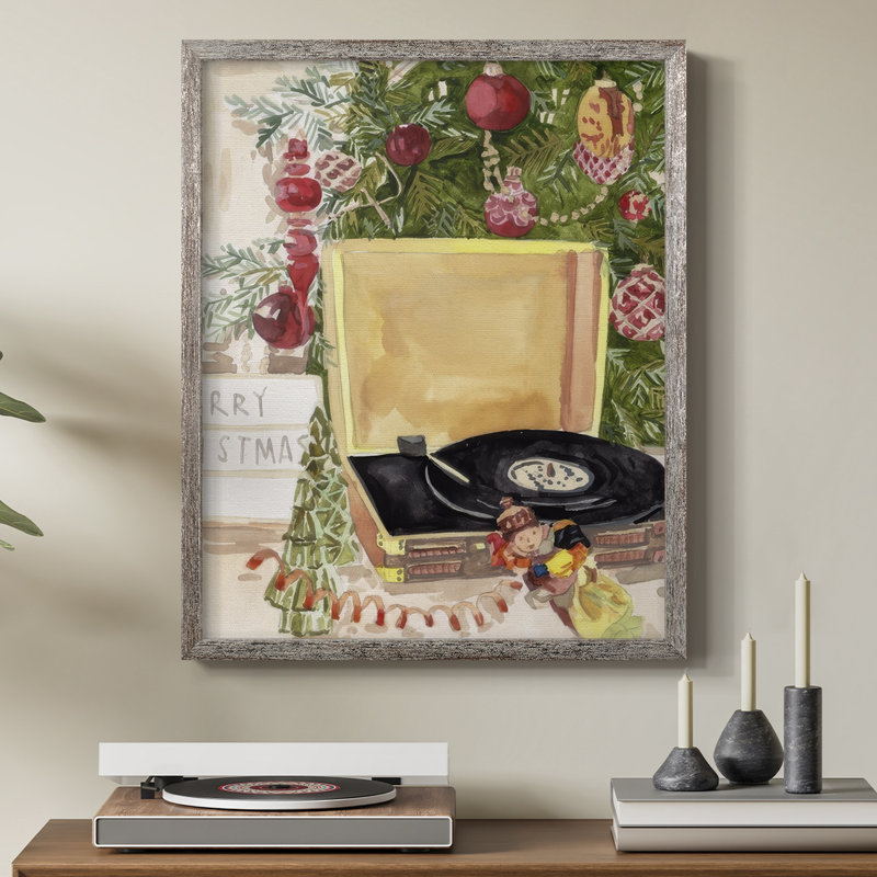Home Sweet Christmas II, reproduction encadrée - bois massif, H 15 po x l 12 po
