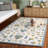 Metro Hand Tufted Wool/Cotton Oriental Rug in Green/Ivory/Blue-1000736287