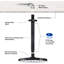 10 Inch Straight Ceiling Mount Shower Arm with Flange, Round Shower Arm for Rain Showerhead-125094953