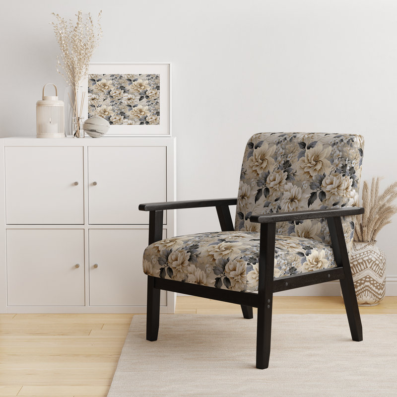 Chaise d'appoint florale Cobalt, Motif victorien chic et urbain XIII