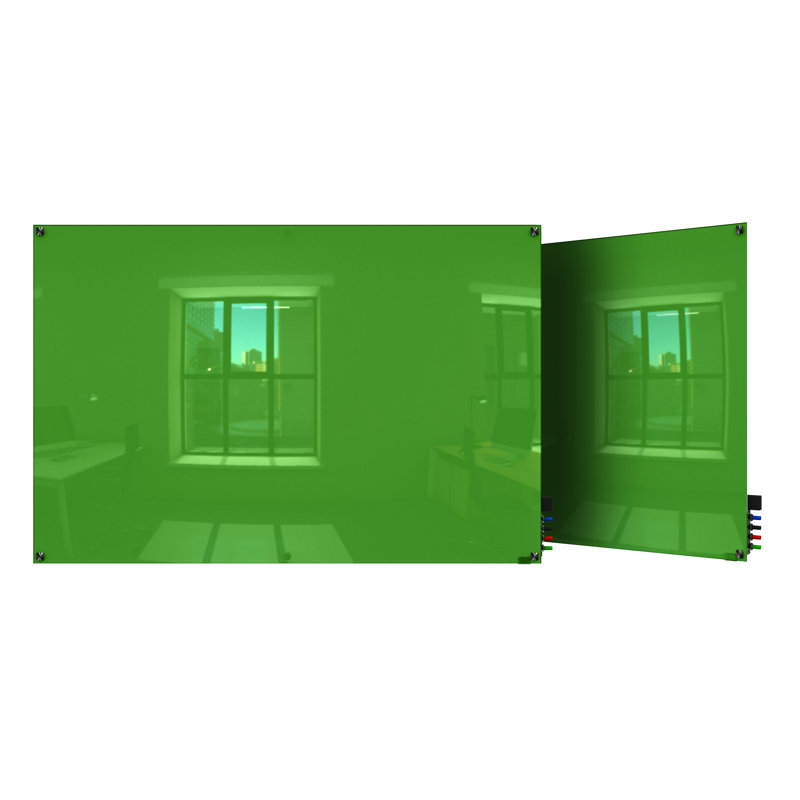 Panneau de verre magnétique mural Harmony, 36 po x 48 po, Vert