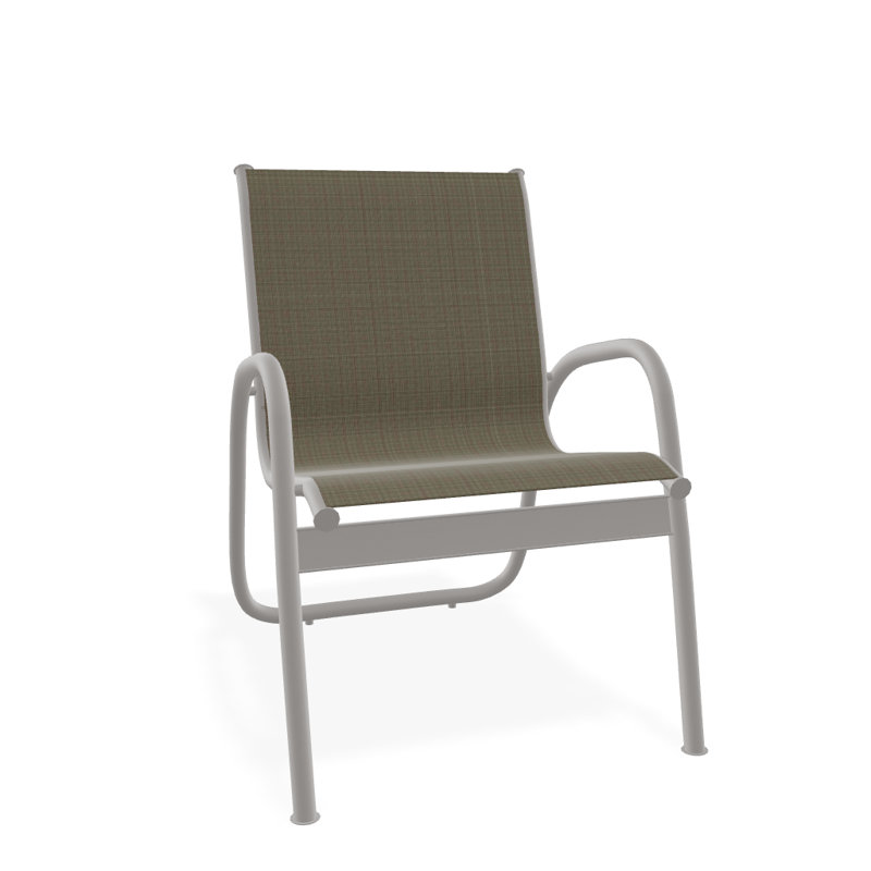 Fauteuil de patio Gardenella, Tweed Sunbrella® brun, Gris chaleureux texturé