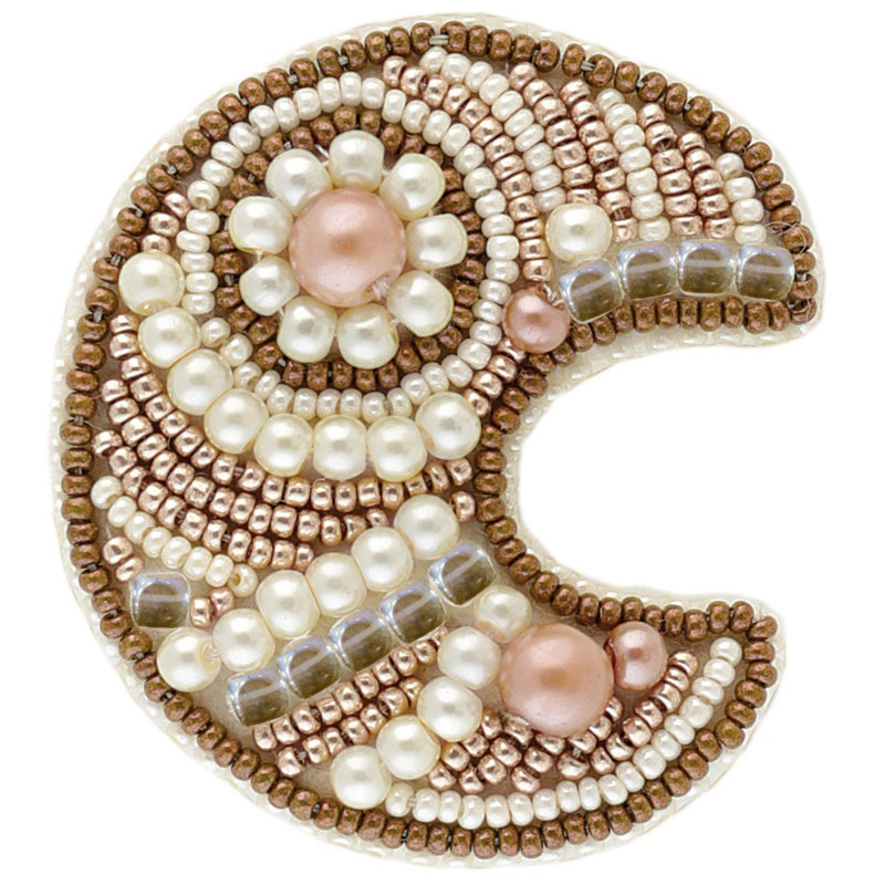 Kit de perles BP-179 pour la création de broches - Ensemble d'images Crystal Art - Pain d'épices