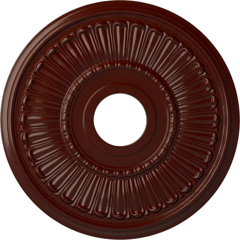 Endurathane Melonie Ceiling Medallion, 16"OD x 3 5/8"ID x 3/4"P (Fits Canopies up to 6 3/8"), Hand-Painted Brushed Mahogany Finish