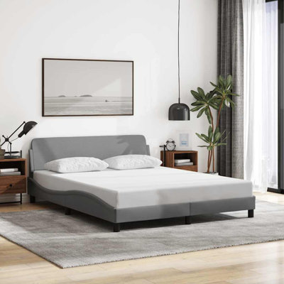 Structure de lit vidaXL gris clair 152x203 cm