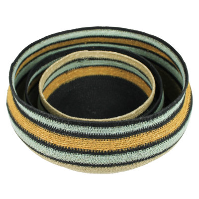 Medina Low Bowls, Set Of 3, Seagrass Sm: 10X10x4, Med: 12X12x4.5, Lrg: 15X15x5.5