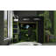 Lit mezzanine double avec bureau, garde-robe, grand espace de rangement et lumière RVB-397425197