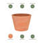 Boîte à fleurs ronde écologique Ebern Designs, Cozumel. Utilisation intérieure / extérieure, utilisation quatre saisons-1938215574-1938215581