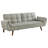 Grey Tufted Convertible Sofa Bed