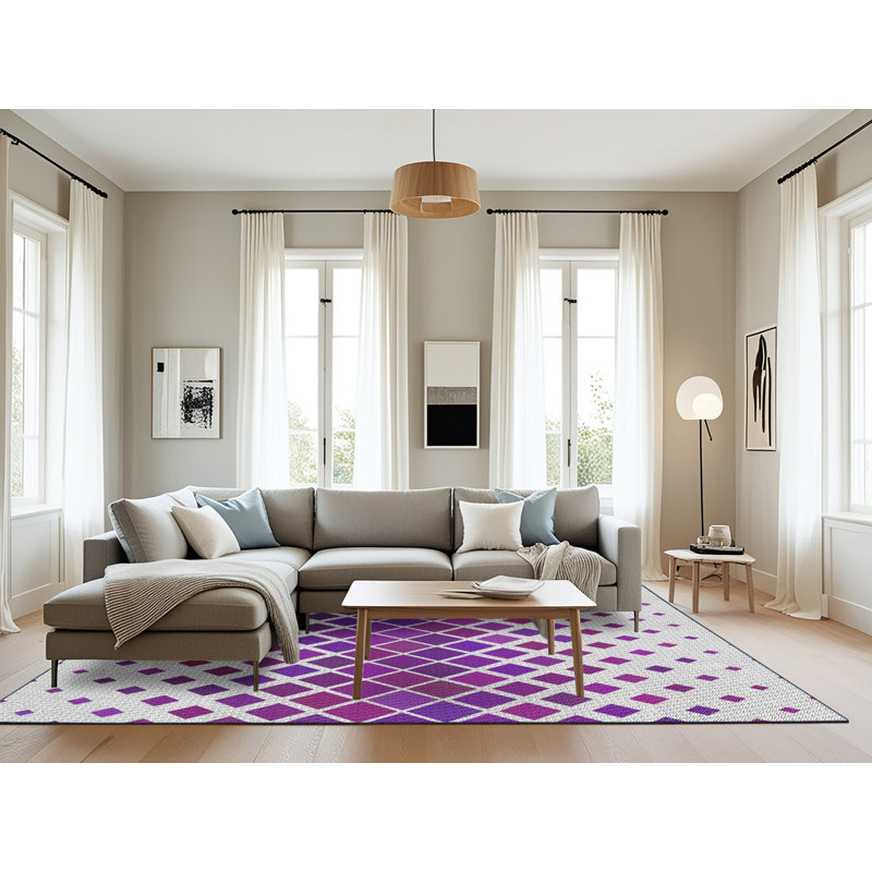 Tapis mauve Power Loom, Rectangle 8 pi x 10 pi