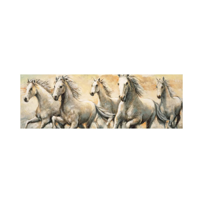 Wild Horses by Ralph Steele - Wrapped Canvas Panoramic Gallery-Wrapped Canvas Giclée, 30.48 cm H x 91.44 cm W x 1.91 cm D