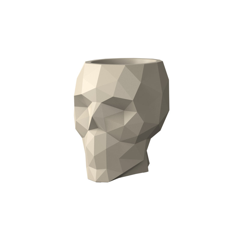 Skull - Nano Planter, Clay, 16.75" H x 13.5" W x 17.75" D