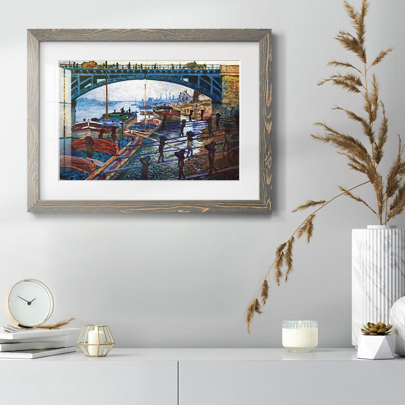 Le transporteur de charbon par Monet, Gris, H 14 po x l 20 po x P 1,5 po