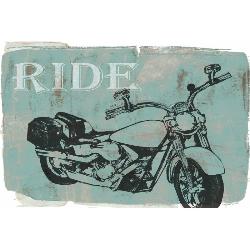 Motorcycle Ride I - Wrapped Canvas Print, 81cm H x 122cm W
