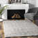 Okan Solid Shag Power Loom Performance Grey Rug