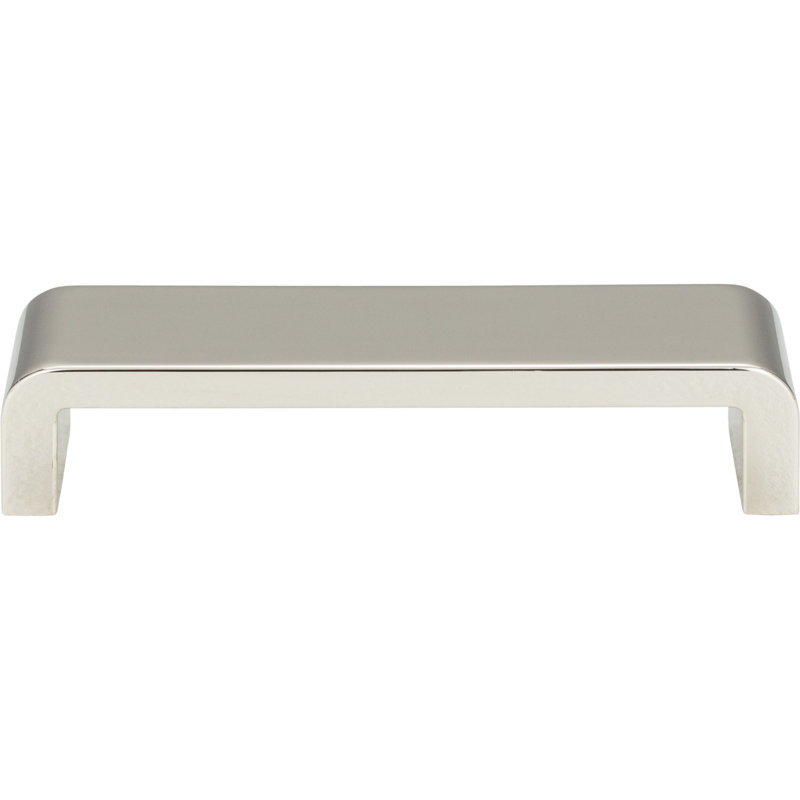 Polished Nickel Modern Bar Handle with Mounting Hardware