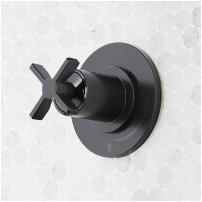 Vassor In-Wall Shower Volume Control Handle and 1/2" Rough-In Valve - Chrome