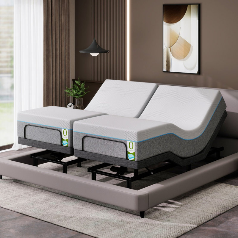 Base de lit réglable avec préréglages intelligents et positionnement zéro gravité, Très grand séparé