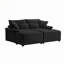 Ensemble de chaise longue double avec repose-pieds réversible - Velours côtelé doux, rangement, port USB, siège / table multifonctionnel pour le salon-146313299