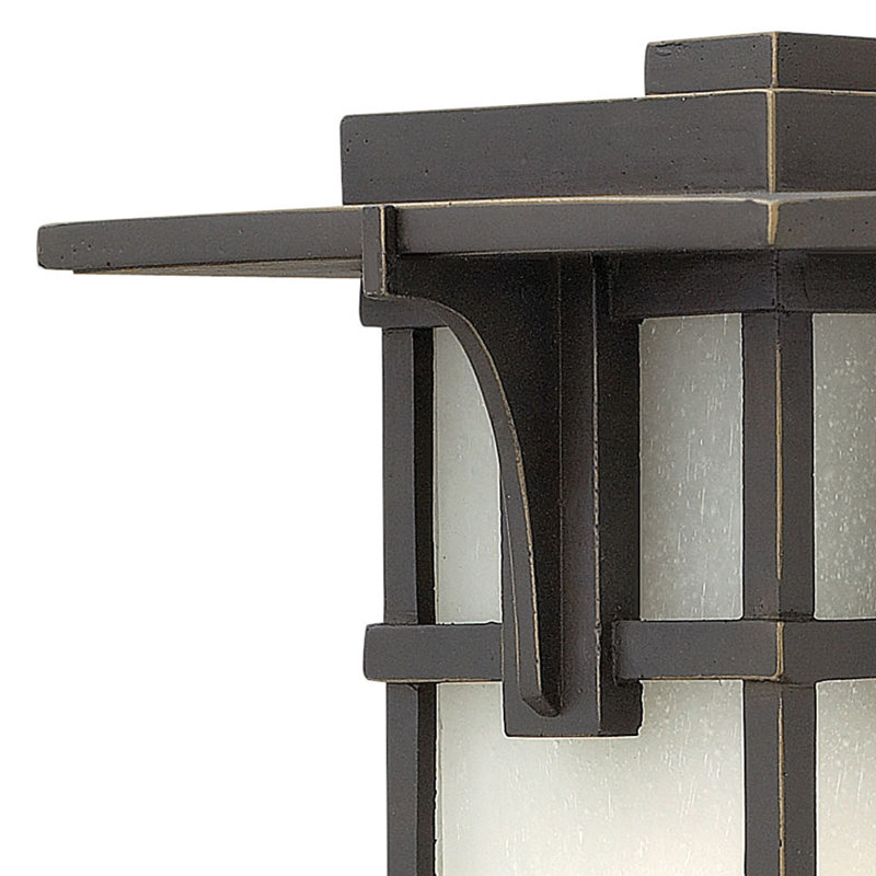 Manhattan 1-Light Aluminum Outdoor Craftsman Wall Mount Lantern, 11.8" H x 7.3" W x 4" D, 100W Max Medium