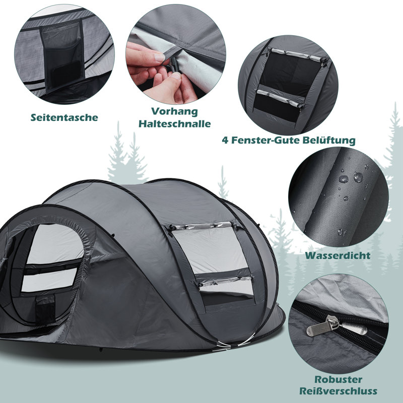 Carolynne 2 Person Tent, Grey