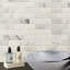 Iona Mist Subway 12 in. x 12 in. Polished Marble Mosaic Wall Tile
