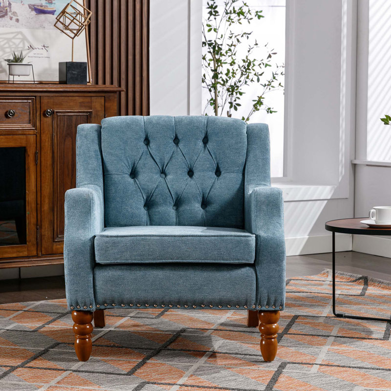Chaise d'appoint, chaise de salon, Bleu
