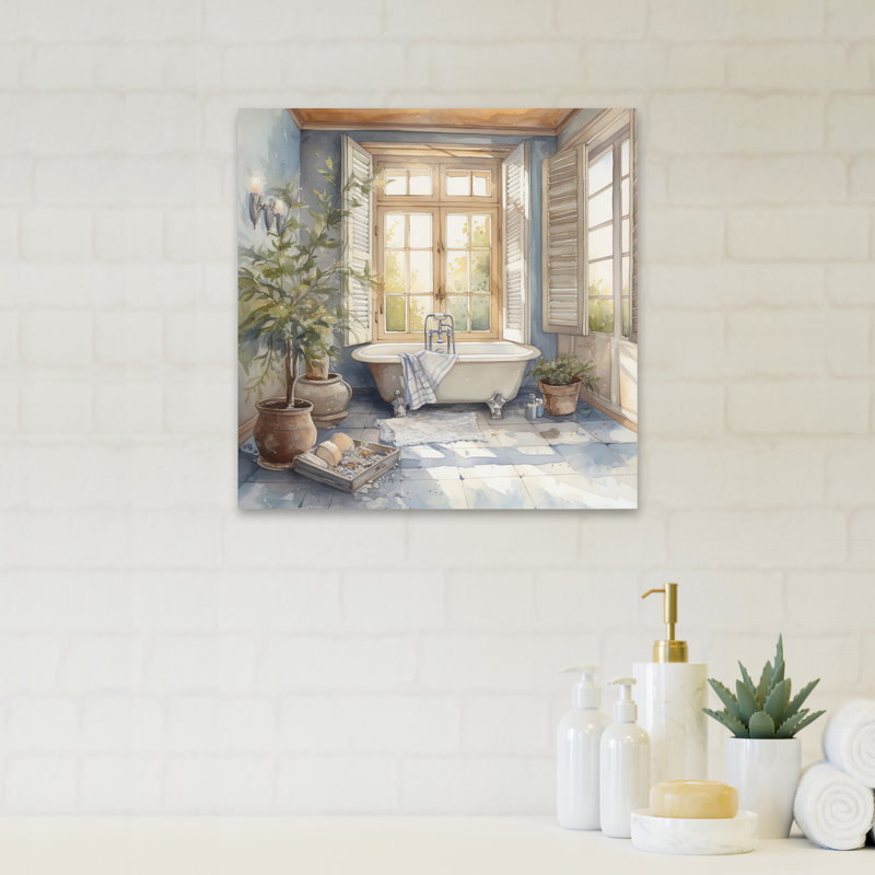 «Regna Old Farmhouse Bathaign III», reproduction sur toile, H 30 po x l 30 po x P 1 po