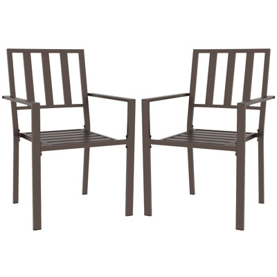 Stacking Patio Dining Armchair by Outsunny